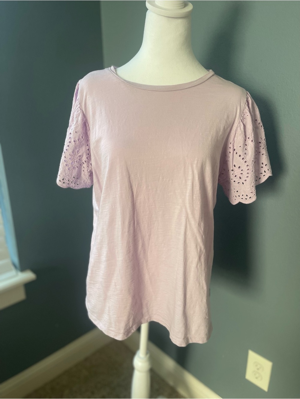 Matilda Jane Light Lavender Eyelet Sleeve Women's Teen Large